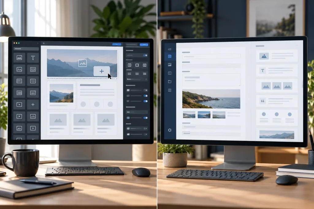 Structured bespoke WordPress editing compared with a page builder