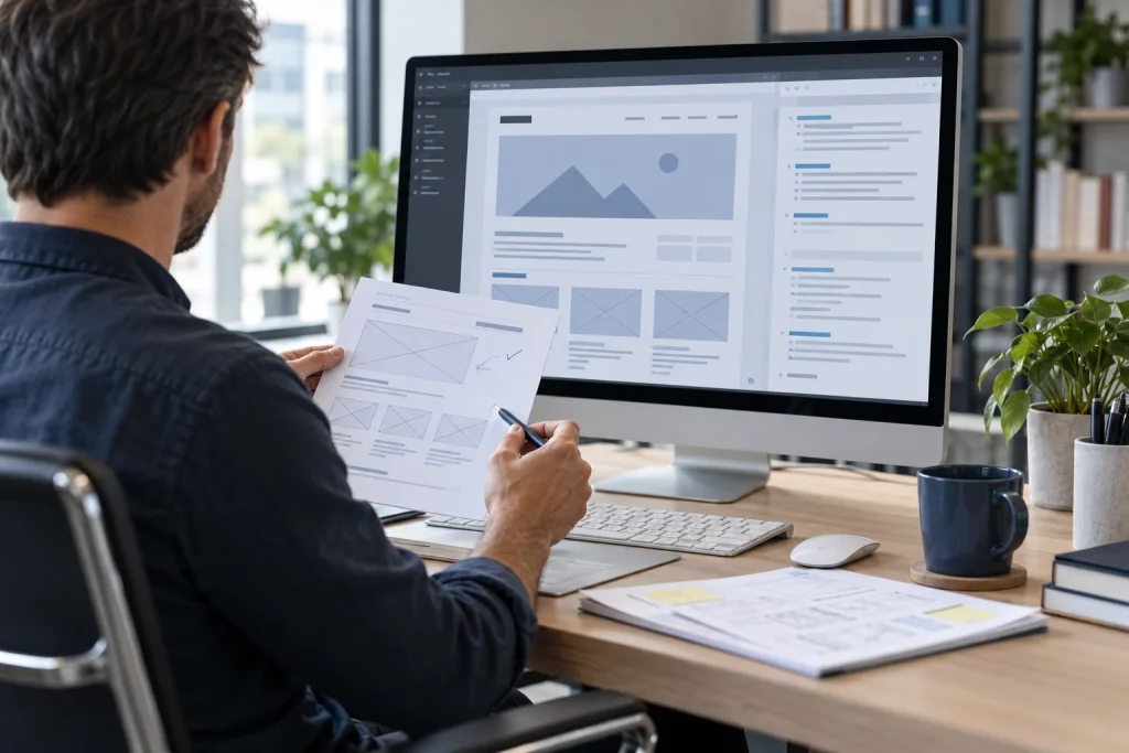 AI-assisted website design and development workflow