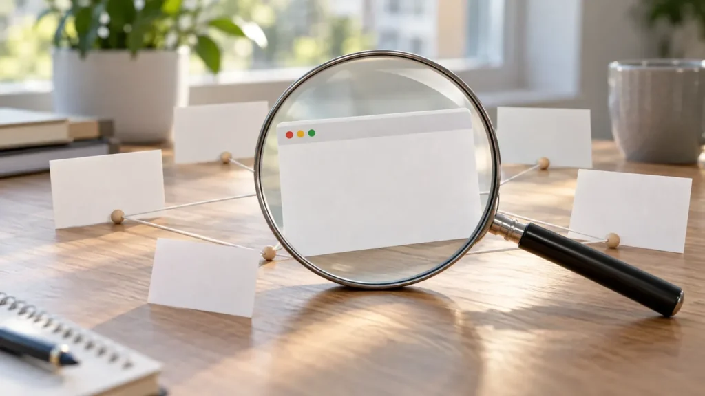 New website search visibility review