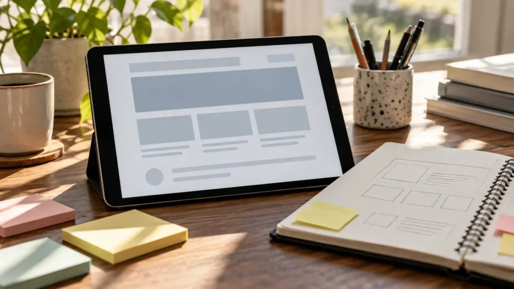 Unfinished website project planning