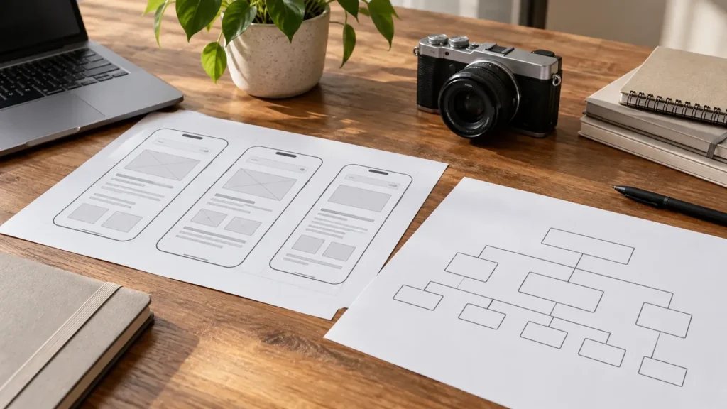 Mobile-first website planning for a small business