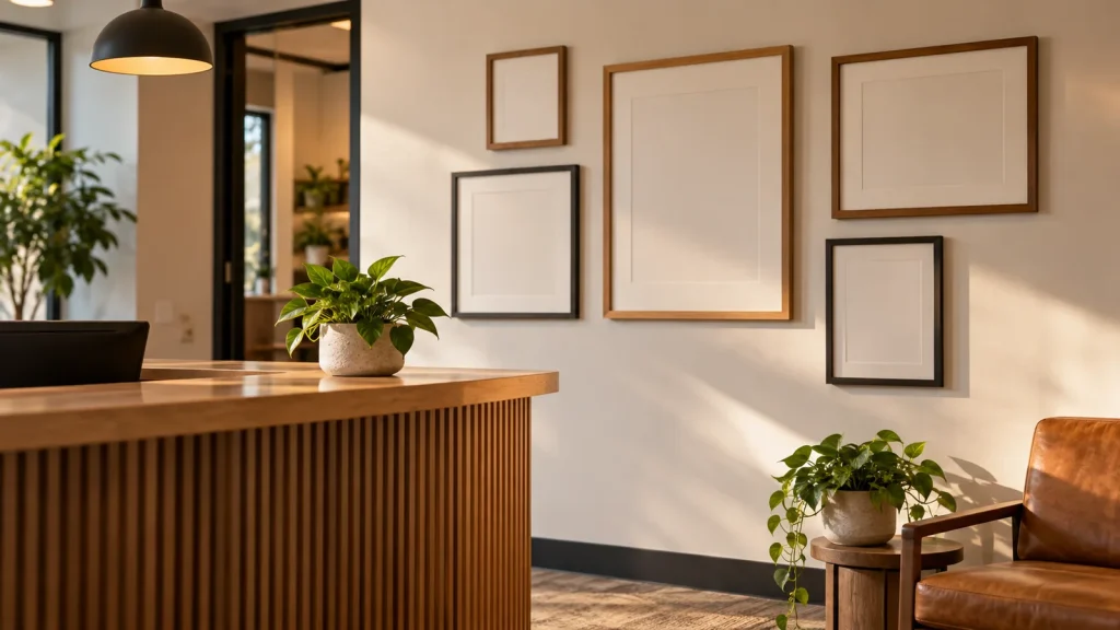 Independent business reception showing earned trust