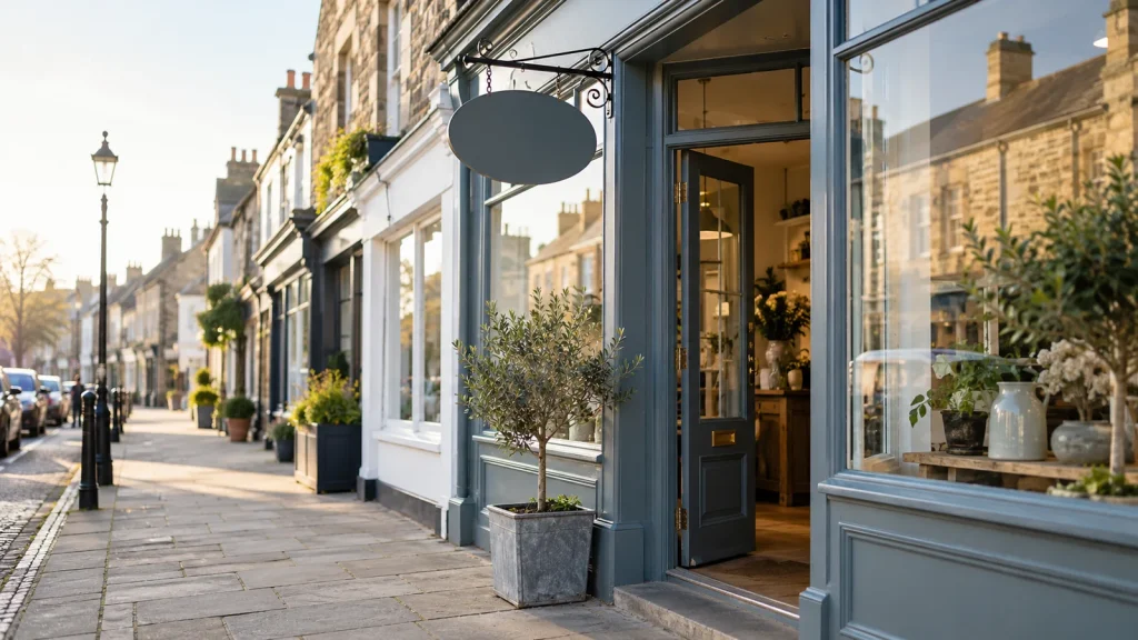 Unbranded local business shopfront