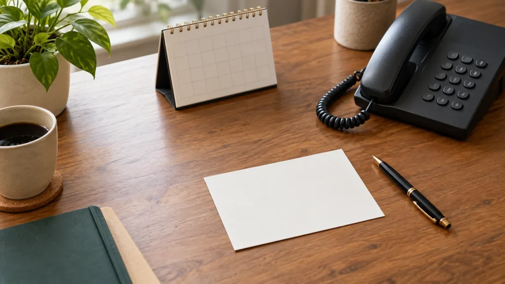 Simple customer enquiry planning desk