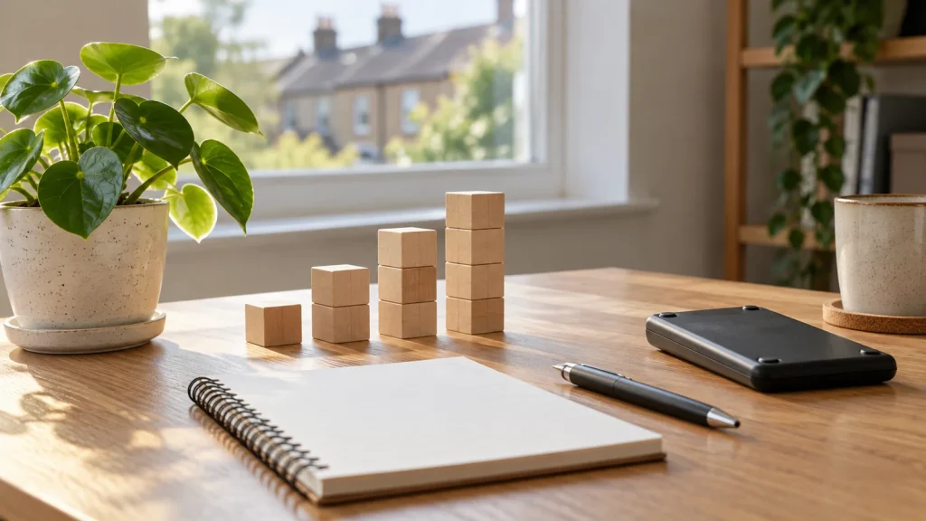 Small business marketing budget planning desk