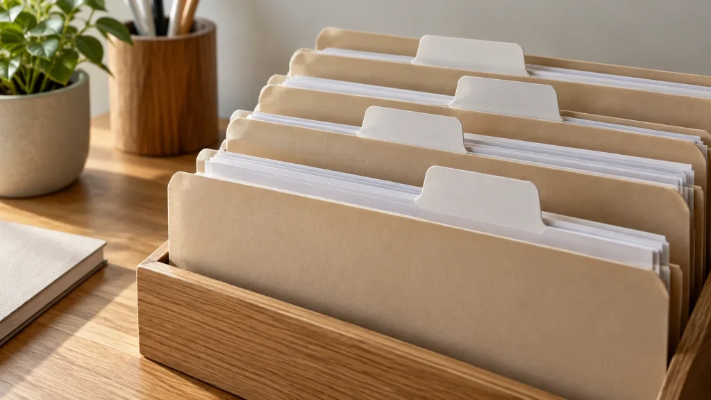 Organised folders for marketing priorities
